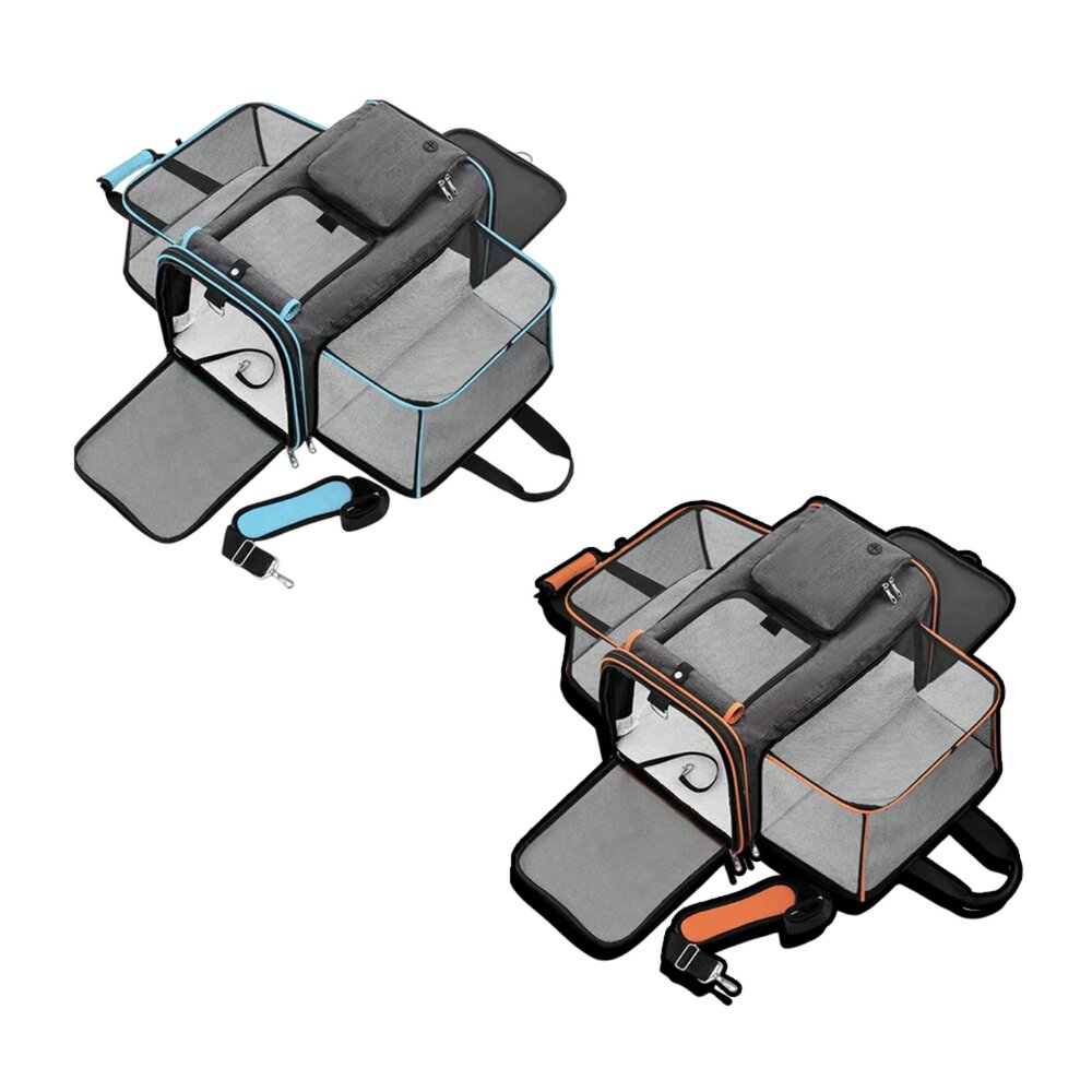 260110211353-HBAG 雙邊拓展外出籠 貓包 外出 便攜 小型狗狗 貓咪 出行 擴展寵物外出包 透氣 車載 手提寵物包毛掌櫃寵物店