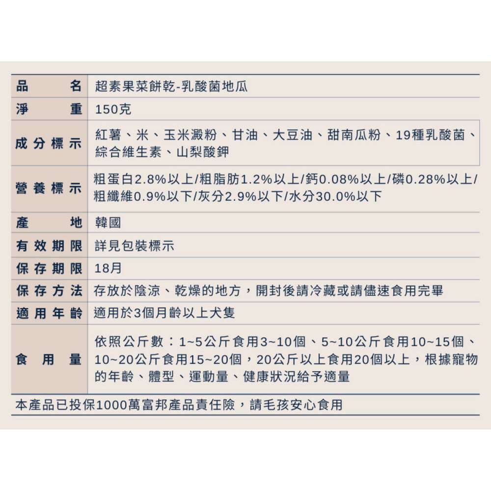 超素果菜餅乾 乳酸菌餅乾 寵物餅乾 寵物零食 狗零食 蔬果零食毛掌櫃寵物店-圖片-9