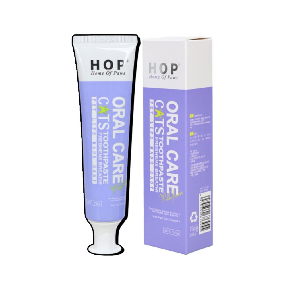  HOP 寵物牙膏 寵物牙膏 貓咪單支 口腔清潔 口氣清新 牛奶味 貓牙膏 寵物用品