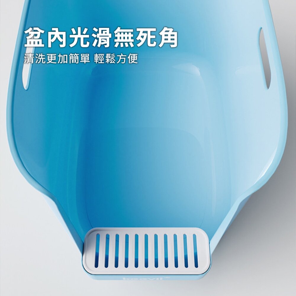 Keevii 貝果增高半開砂盆 貓砂盆 超大號防外濺 貓廁所 巨型開放式貓砂盆 特大號一體毛掌櫃寵物店-圖片-3