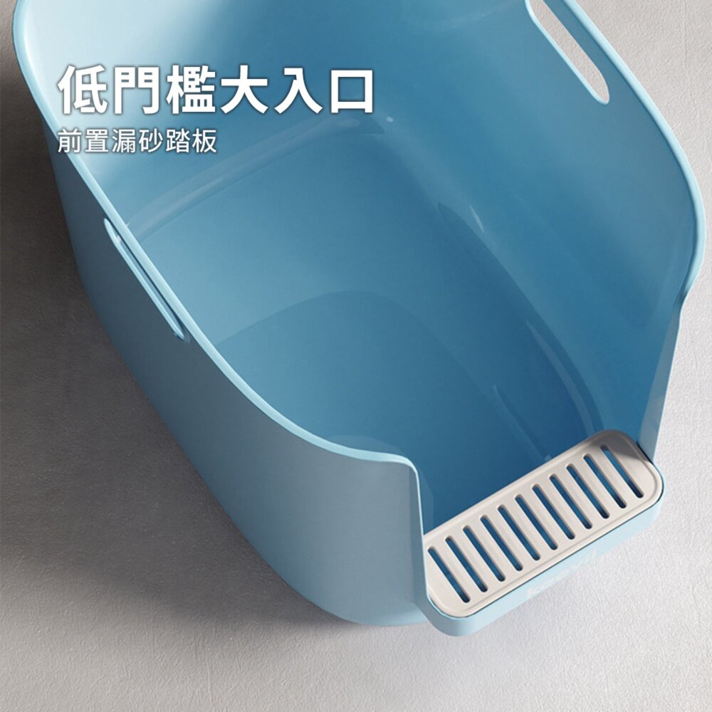 Keevii 貝果增高半開砂盆 貓砂盆 超大號防外濺 貓廁所 巨型開放式貓砂盆 特大號一體毛掌櫃寵物店-圖片-4