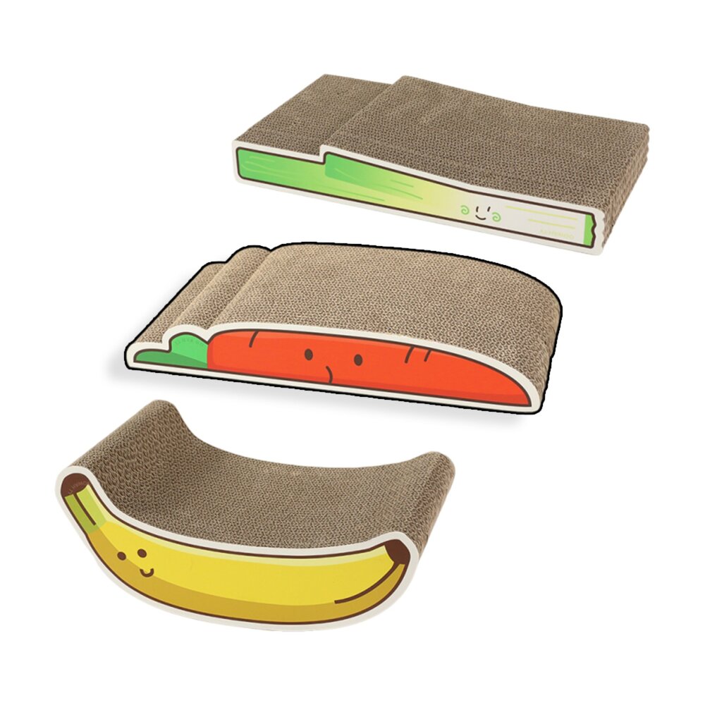 260410213953-新鮮水果貓抓板 貓抓板 耐磨 不掉屑卡通造型 瓦楞紙 貓咪磨爪 解悶玩具 寵物用品毛掌櫃寵物店