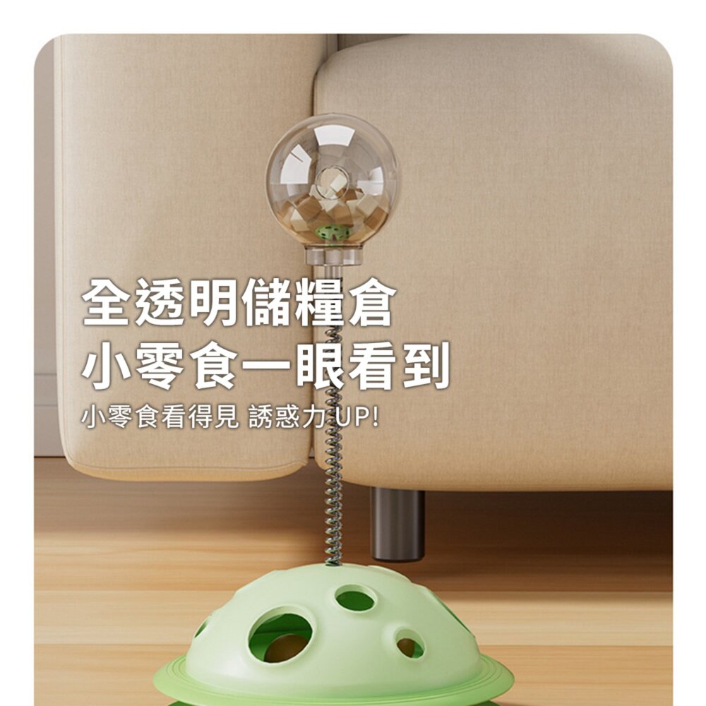 RCC 星球掏洞漏食玩具 逗貓玩具 貓轉盤 帶彈簧 漏食球 貓咪遊樂盤 自嗨解悶 寵物玩具用品毛掌櫃寵物店-圖片-6