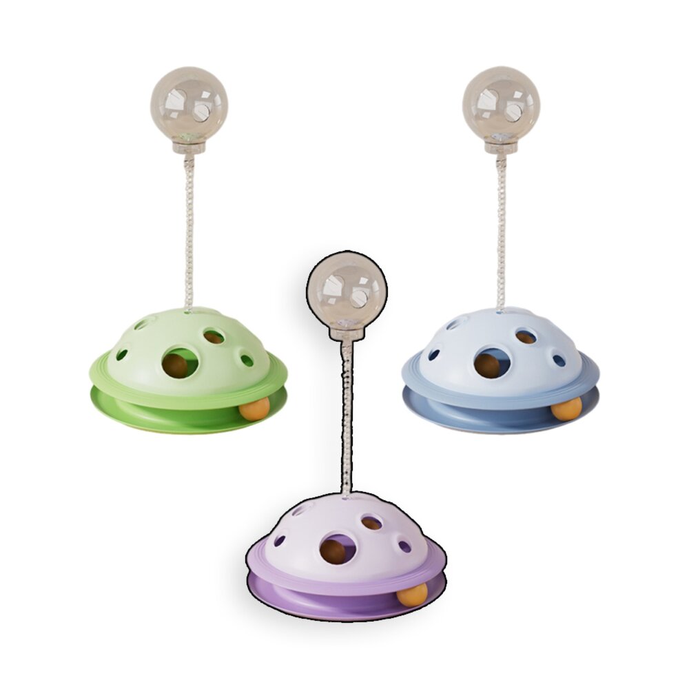 260412235903-RCC 星球掏洞漏食玩具 逗貓玩具 貓轉盤 帶彈簧 漏食球 貓咪遊樂盤 自嗨解悶 寵物玩具用品毛掌櫃寵物店