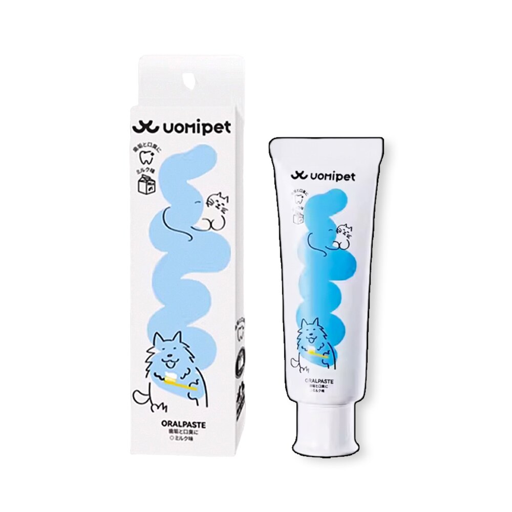  UOMipet 日本寵物清潔牙膏 寵物牙膏 奶香可食用 狗狗刷牙 貓咪清潔牙齒 牙結石