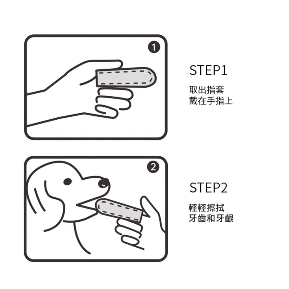 UOMipe 日本犬貓口腔指套 牙刷 手指套 濕巾 寵物 訓練 刷牙 貓咪 狗狗 口腔 清潔 牙齒 口臭 犬貓通用毛掌櫃-圖片-5