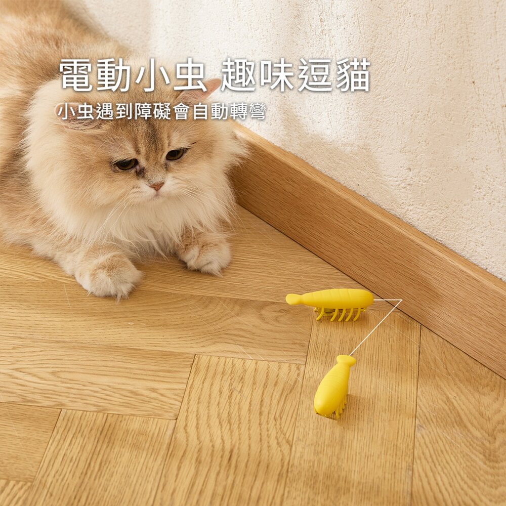 DGT狩獵小精靈 電動逗貓小蟲玩具 自動翻身 智能避障 互動寵物玩具 激發貓咪 狩獵天性 耐咬安全材質毛掌櫃寵物店-圖片-5