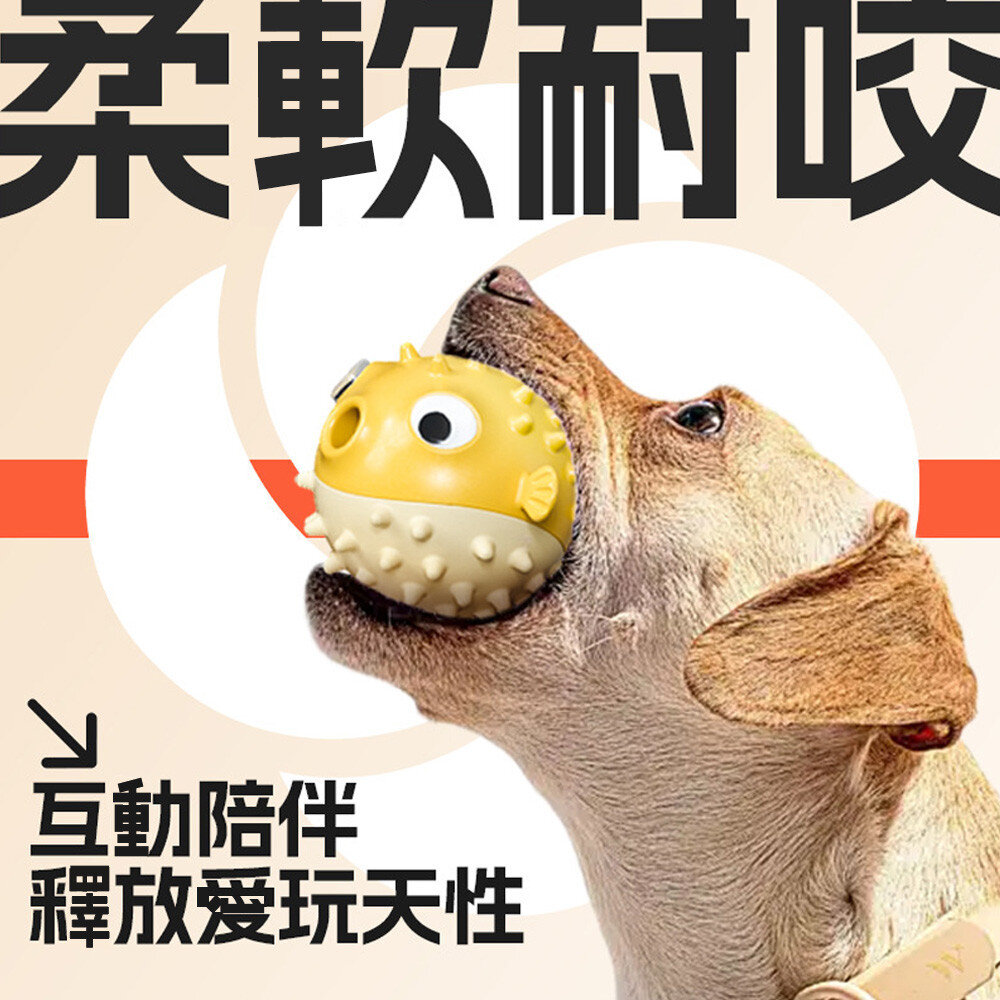 RU河豚 寵物益智遊戲玩具 漏食玩具 益智玩具 狗玩具 球球 狗 寵物毛掌櫃寵物店-圖片-1