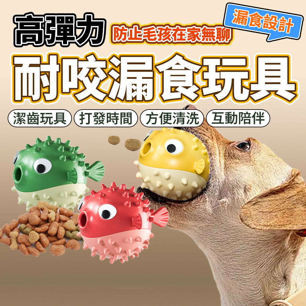26607357099-RU河豚 寵物益智遊戲玩具 漏食玩具 益智玩具 狗玩具 球球 狗 寵物毛掌櫃寵物店