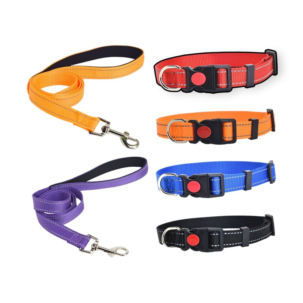 26817738377-MCC 寵物反光項圈 反光牽繩 寵物牽繩 牽繩 寵物項圈 尼龍項圈牽繩 狗項圈 貓項圈 狗狗牽繩毛掌櫃寵物店