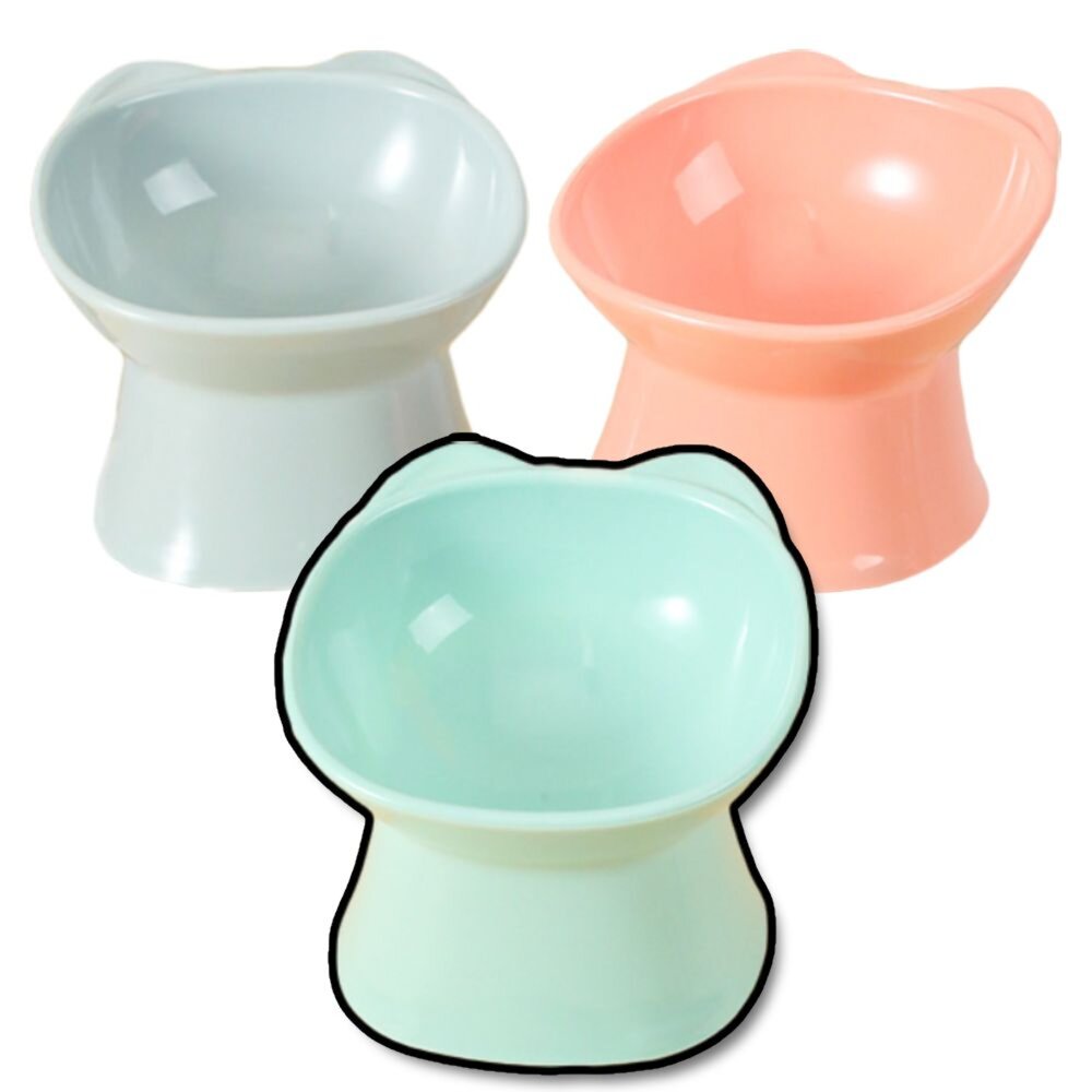 26914762392-AAVC北歐風斜口高腳碗 加厚款 寵物碗 貓碗 狗碗 食盆 寵物食碗 防打翻貓碗 增高碗毛掌櫃寵物店