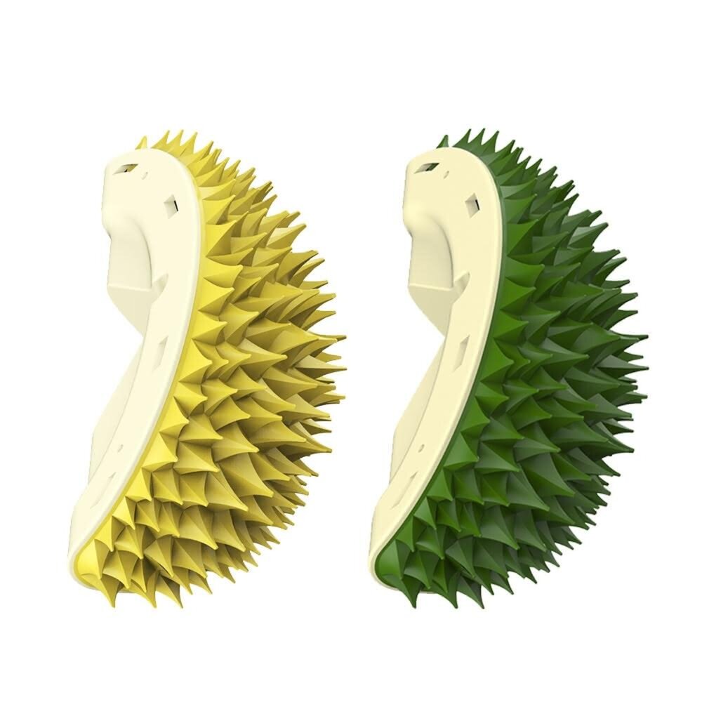 27120952845-RU 牆角貓蹭癢玩具 榴槤造型玩具 多功能玩具 蹭癢梳 蹭癢器 寵物用具 蹭癢玩具 寵物玩具 清潔玩具毛掌櫃寵物店