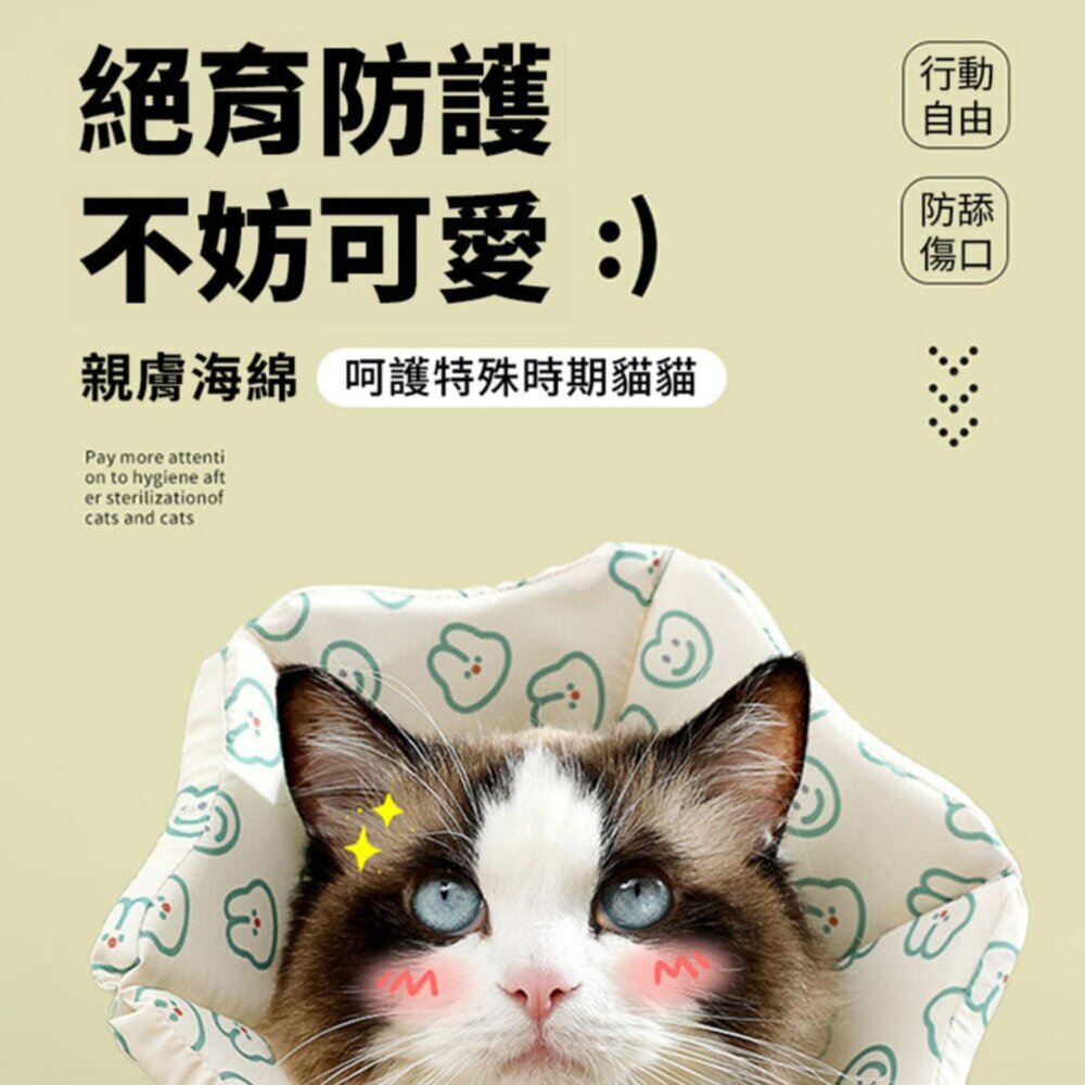 RCC 寵物親膚頭套 親膚海綿 伊莉莎白 術後頭套 防舔頭套 防舔圈 貓頭套 狗頭套 寵物頭套 狗狗頭套毛掌櫃寵物店-圖片-6