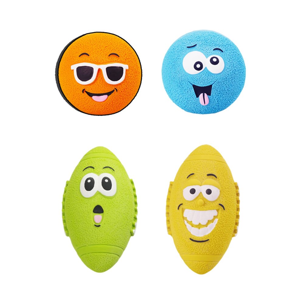 28962808864-BALL 乳膠玩具球 笑臉球球 橄欖球 籃球 寵物玩具 狗玩具毛掌櫃寵物店