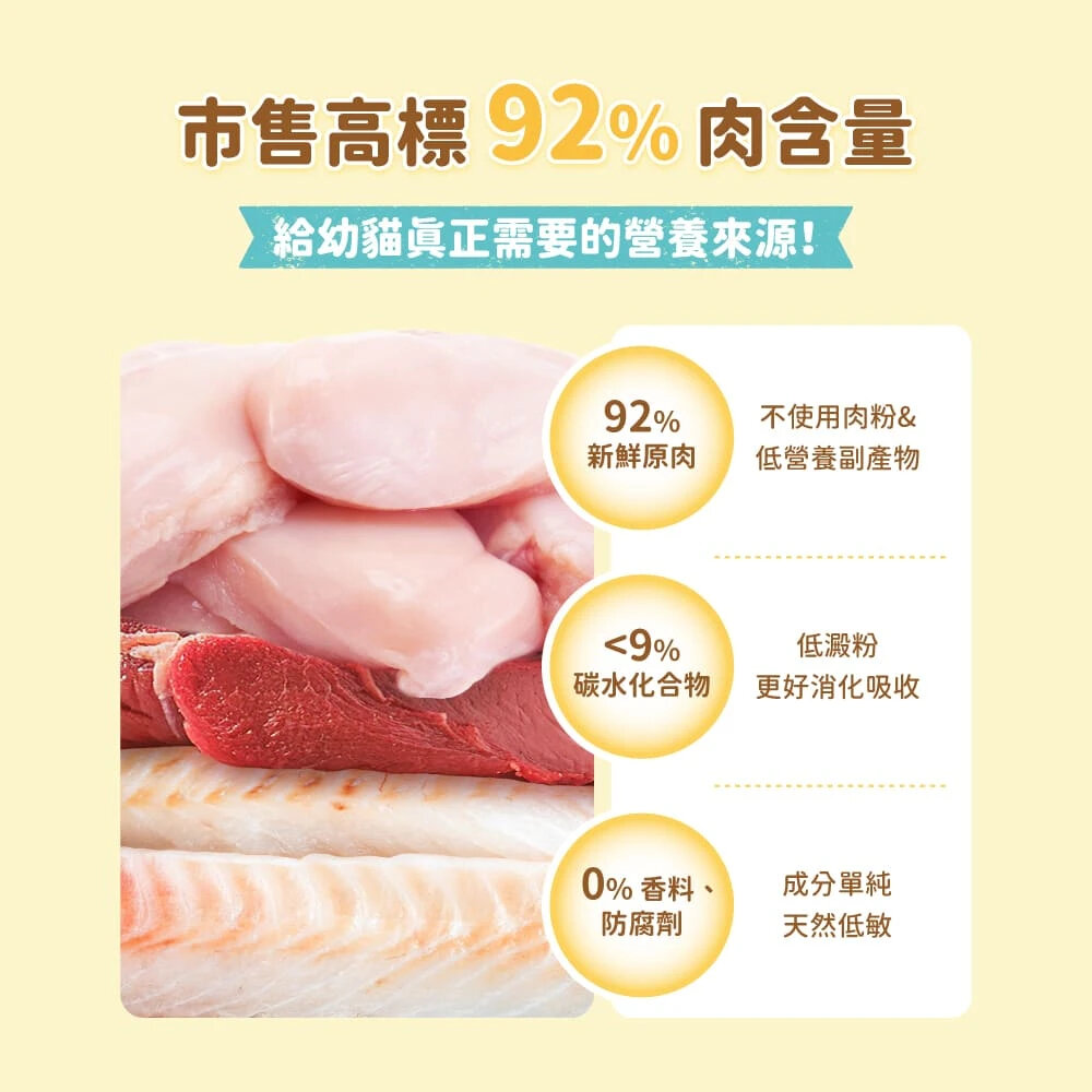 怪獸部落 貓族寶寶鮮肉主食糧98%鮮肉主食糧 鮮肉糧 貓飼料 寶寶鮮肉糧 怪獸鮮肉糧 幼貓毛掌櫃寵物店-圖片-3