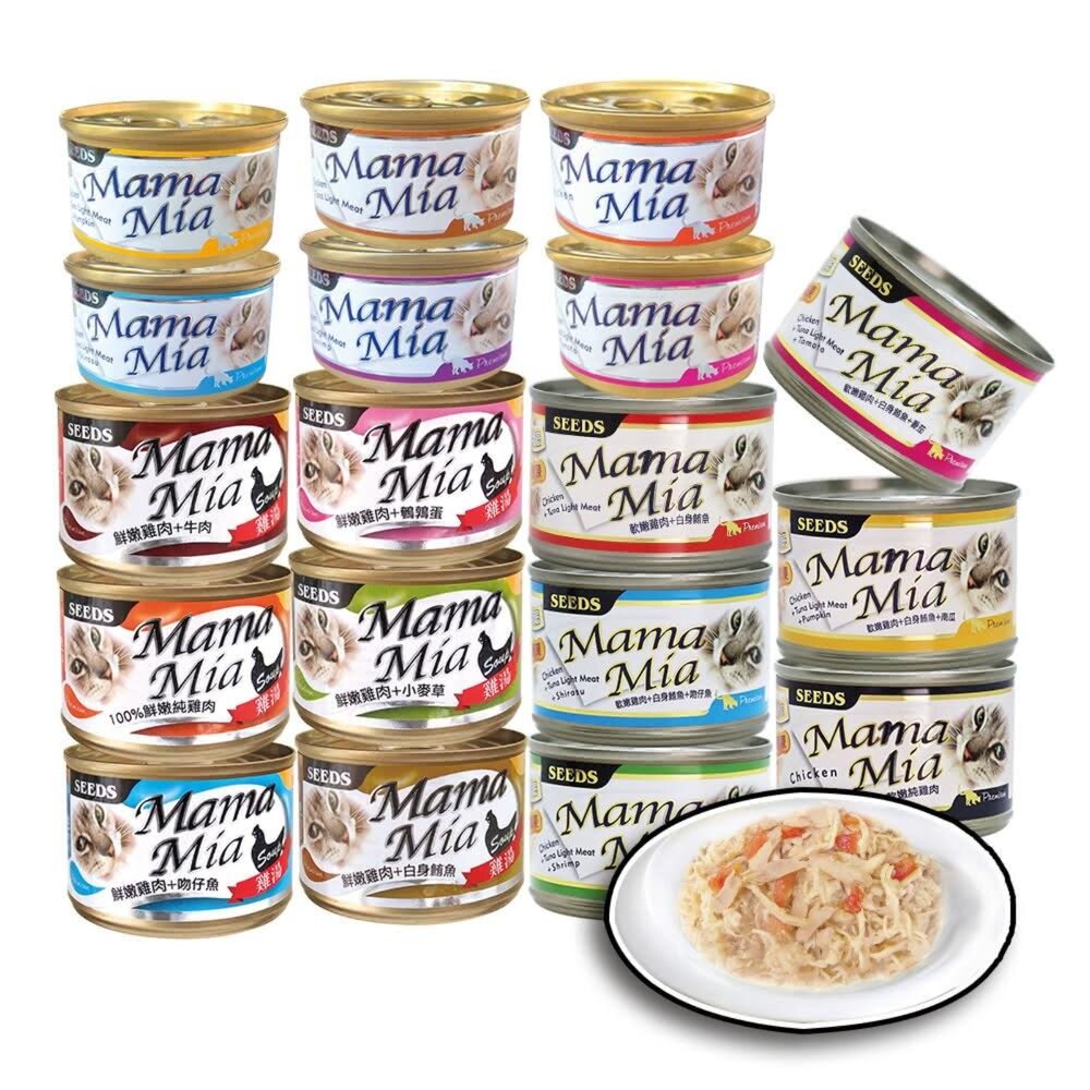 3641286037-SEEDS 惜時 Mamamia 貓副食罐 軟凍狀 雞湯 補水 肉凍 副食罐 貓罐頭毛掌櫃寵物店