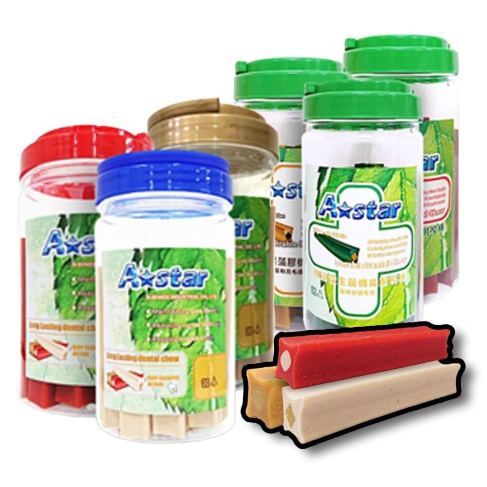 7149815812-A STAR 夾心耐咬棒罐裝 潔牙骨 潔牙棒 耐咬棒 牛奶棒 寵物潔牙棒 狗潔牙棒 狗零食毛掌櫃寵物店