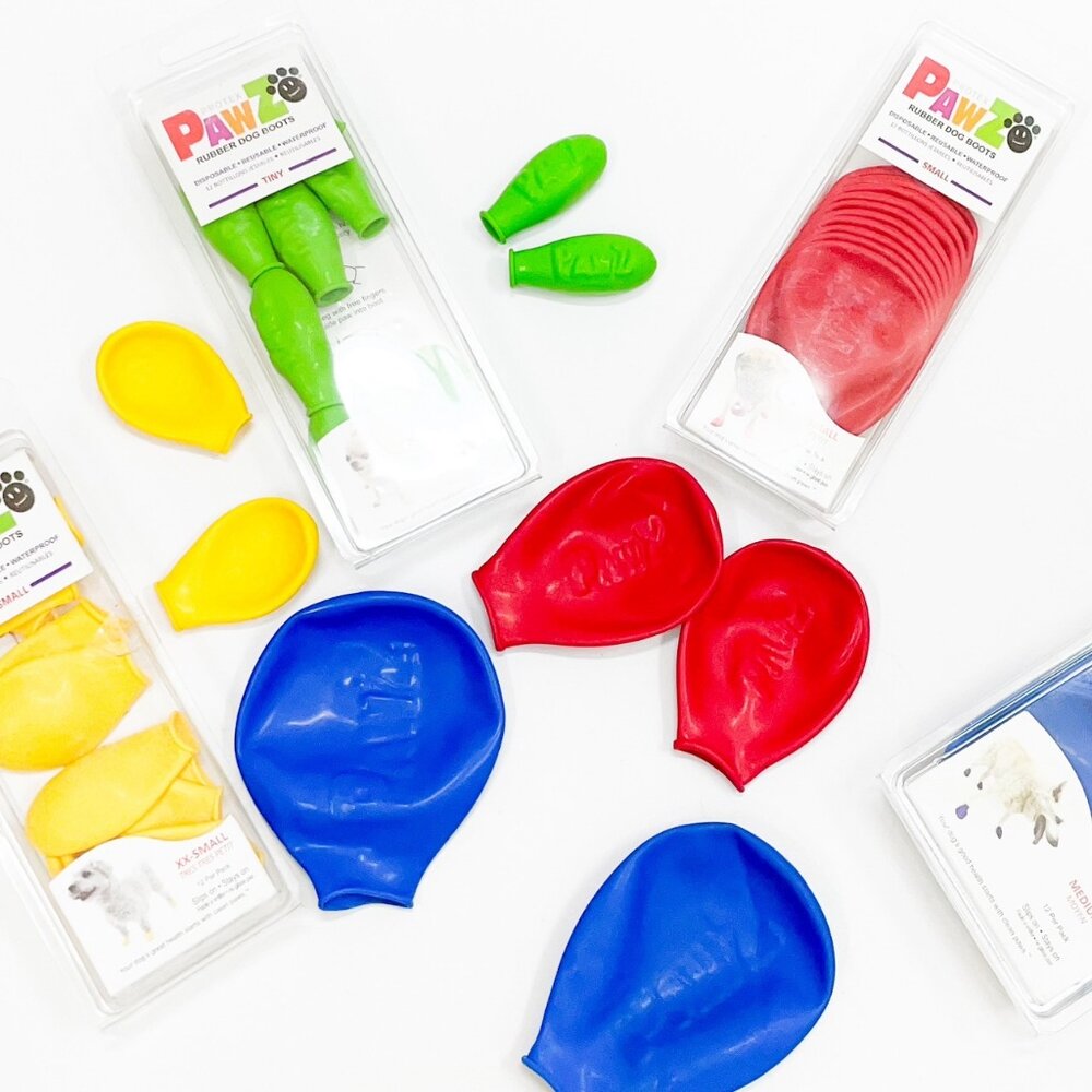 7159351694-（單支販售）消耗品）狗鞋子 美國PAWZ 外出用品天然橡膠腳套 外出腳套 下雨天 狗鞋子 外出用品毛掌櫃寵物店