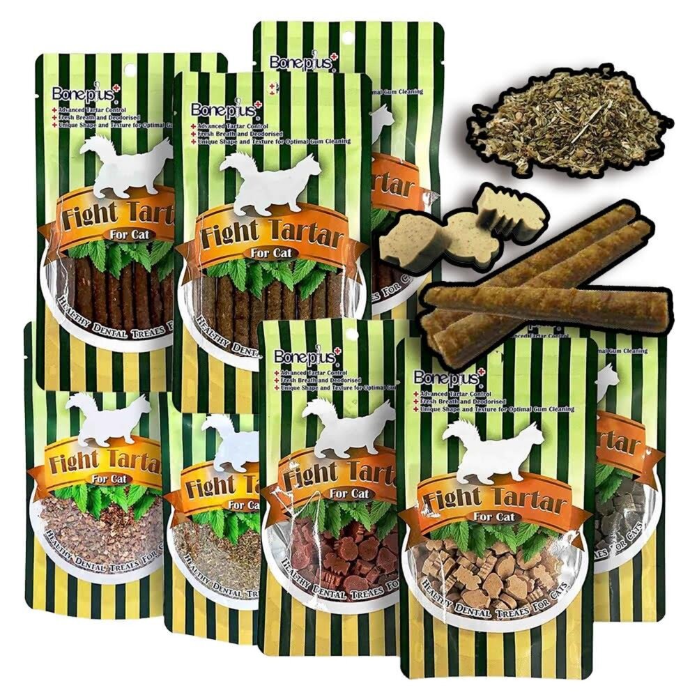 7468274612-Boneplus 魔法村 貓潔牙骨 魚型潔牙條 薄荷葉 BP-311 BP-383 貓零食毛掌櫃寵物店