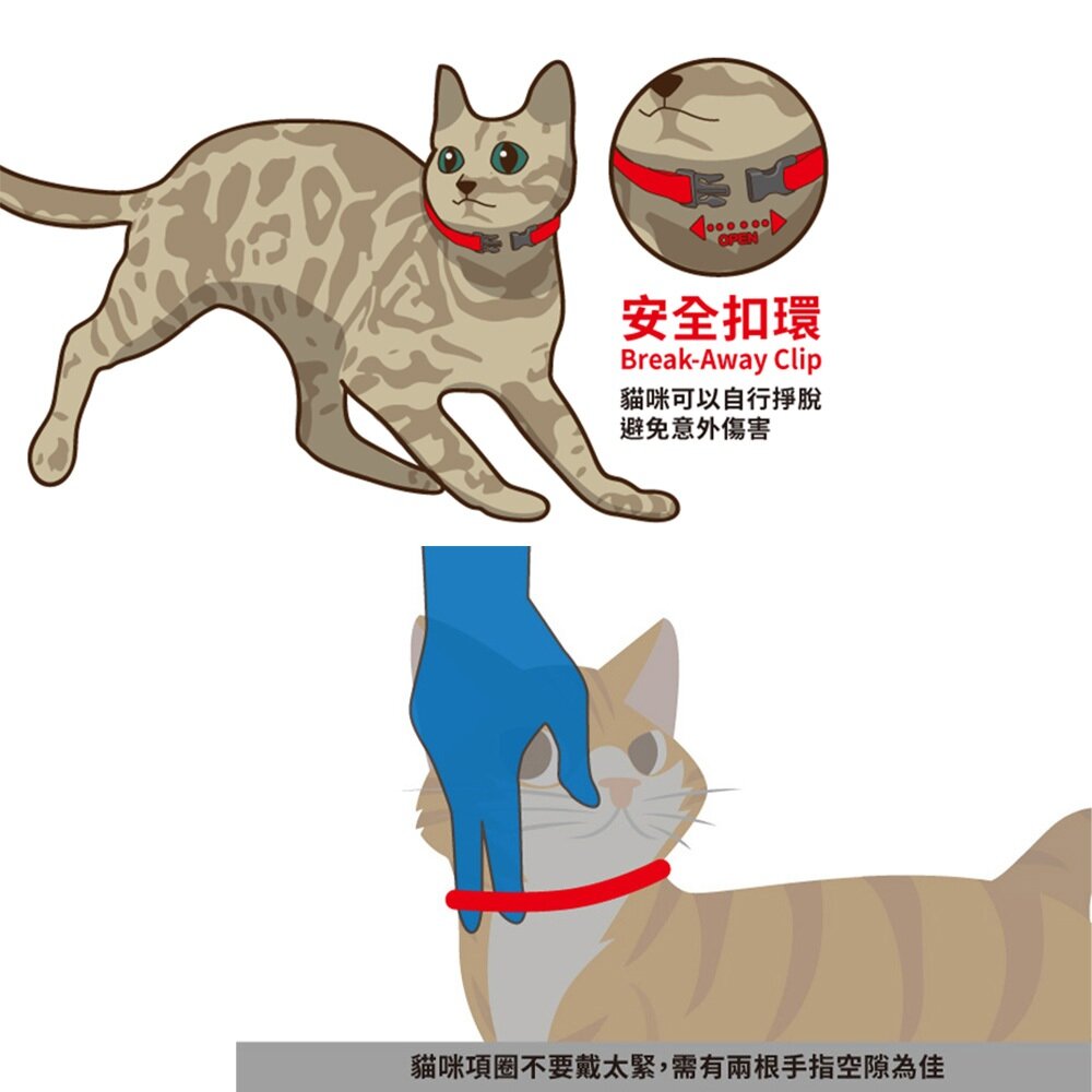 PPARK 寵物項圈 一般項圈 貓咪項圈 項圈 外出用品 狗項圈 貓狗適用毛掌櫃寵物店-圖片-6