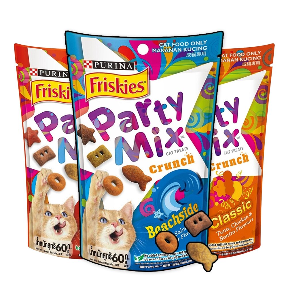 8627848147-喜躍 Party Mix 貓咪餅乾 香酥餅 脆餅 貓點心 貓零食毛掌櫃寵物店