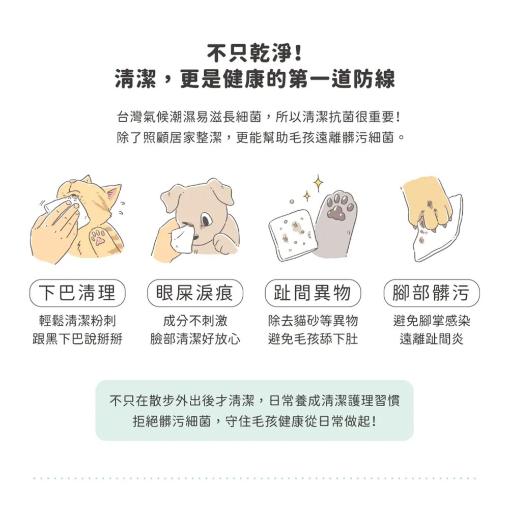 汪喵星球 寵物清潔用品 濕紙巾 寵物清潔 寵物濕紙巾 擦巾 擦澡巾 紙巾 寵物 貓 狗毛掌櫃寵物店-圖片-3