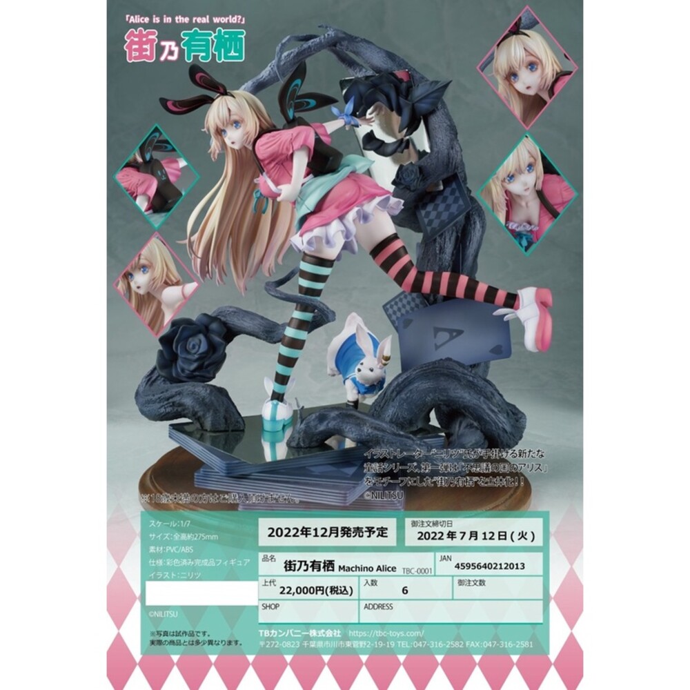 18507905885-現貨 1/7 PVC 童話系列 街道上的愛麗絲 街乃有栖 全新 正版 TBC TOY 公仔