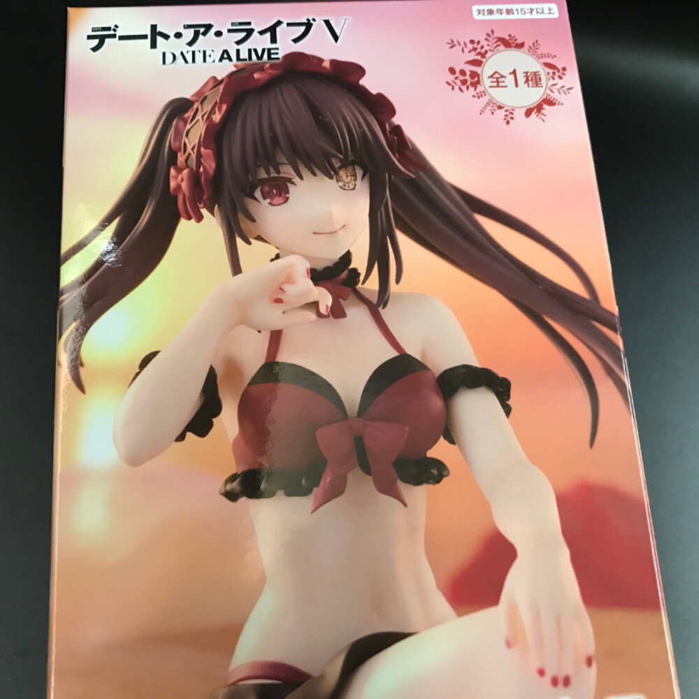 240918180914-現貨 時崎狂三 約會大作戰 全新 正版 FURYU 泡麵蓋 景品 泳裝 公仔