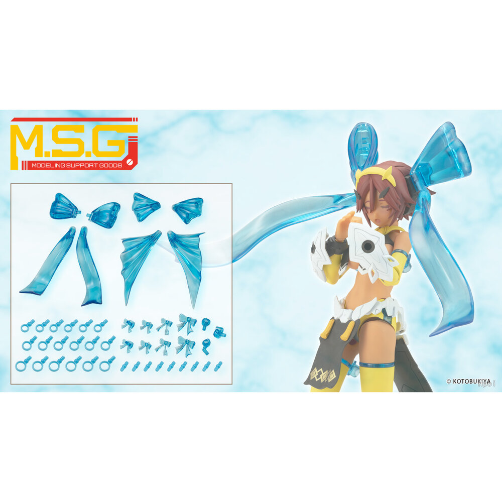 現貨 MSG 武裝零件 MO004 彩飾部件 大絲帶 蝴蝶結 天藍色 全新 正版 壽屋 組裝模型-圖片-1