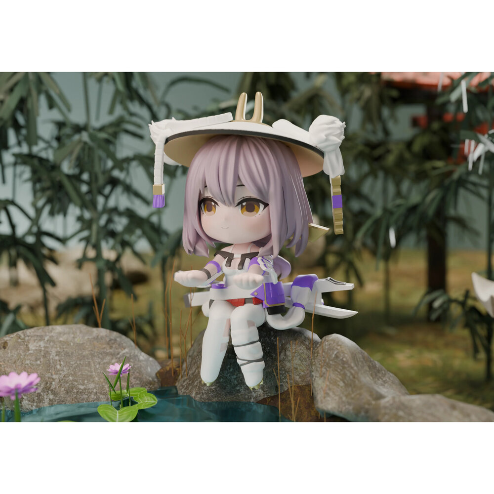 現貨 紅蓮 勝利女神 妮姬 正版 ClawsUP 泡麵蓋 坐姿 杯麵架 公仔-圖片-3