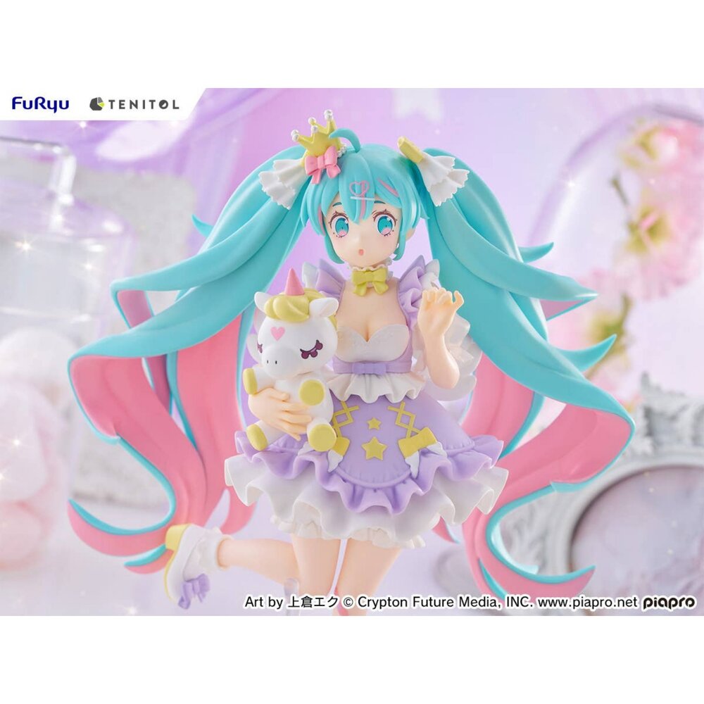 預購 11月 TENITOL 公仔 初音未來 夢幻公主 薰衣草Ver. 正版 PVC 公仔-圖片-3