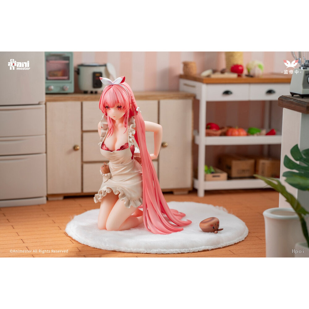 現貨 白兔rosu 圍裙 全新 正版 大漫匠 ANIMESTER 1/7 PVC 公仔-圖片-3