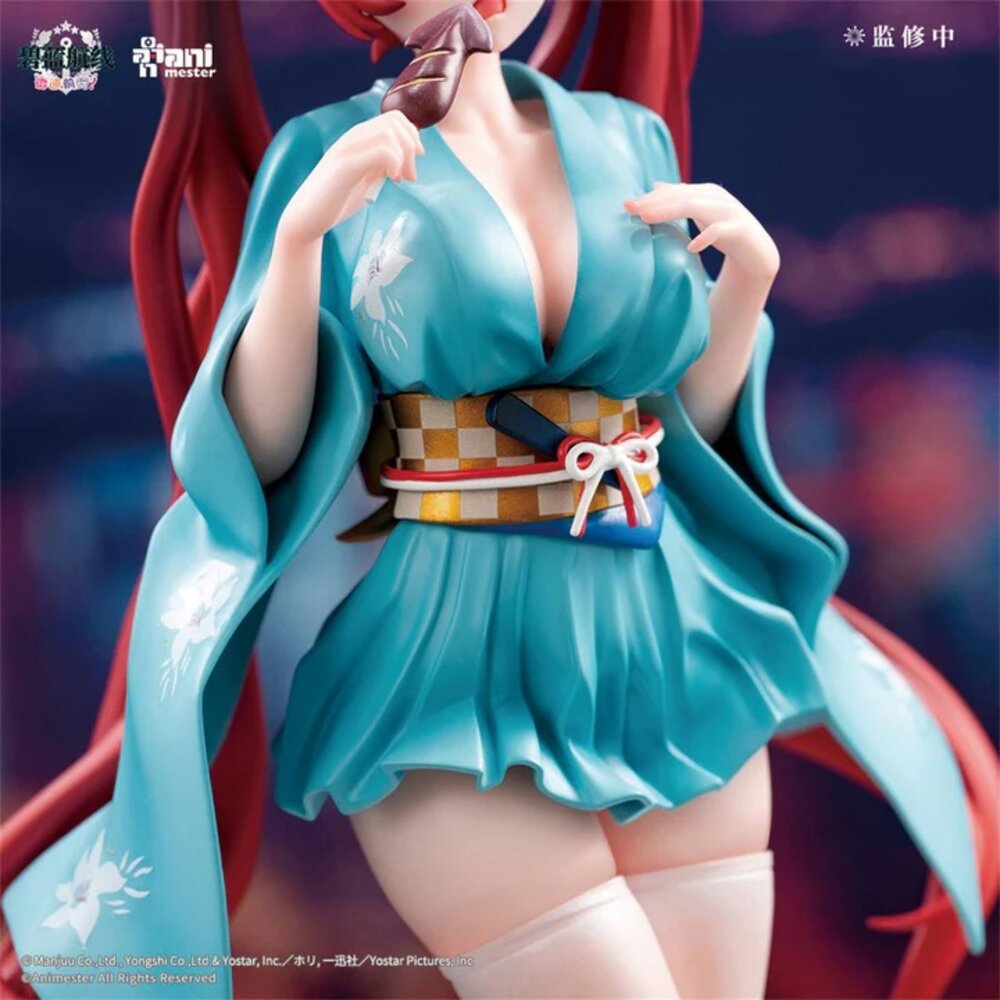 現貨 碧藍航線 微速前進 火奴魯魯 全新 正版 大漫匠 animester 1/7 PVC 浴衣 公仔-圖片-5