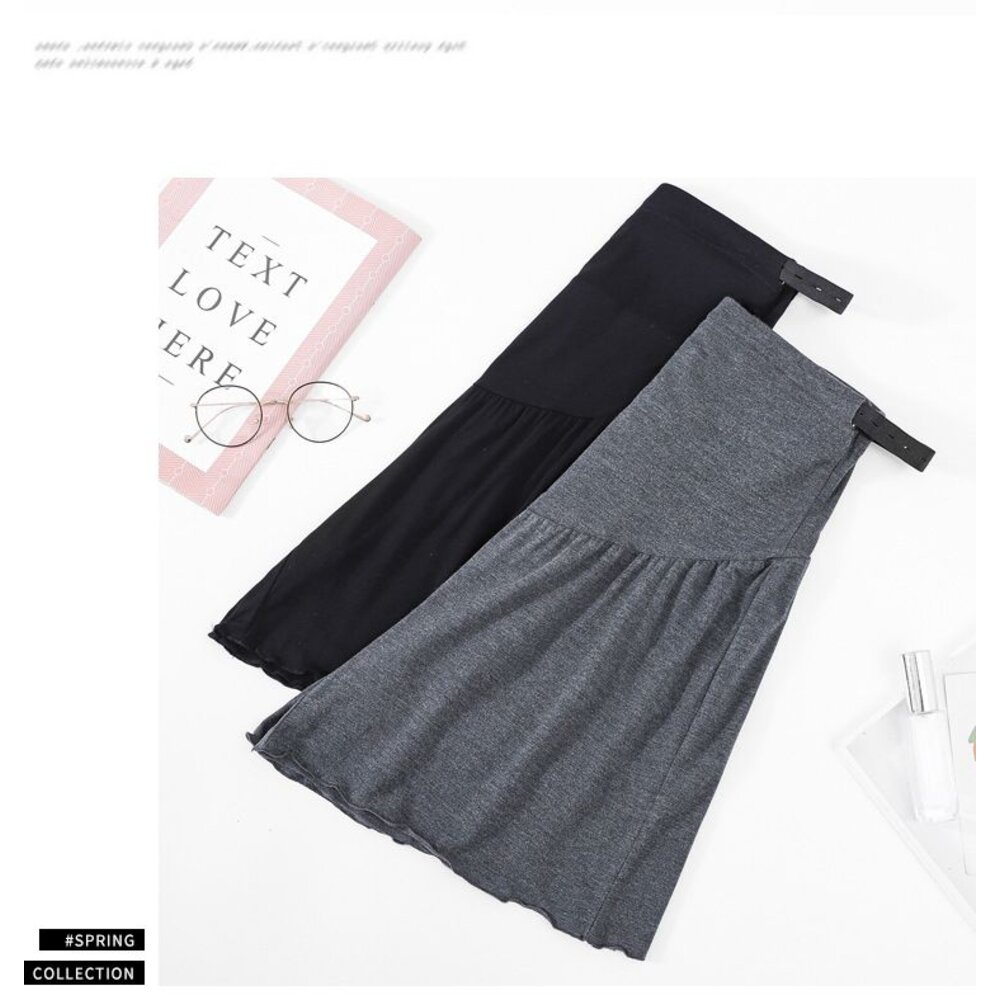 【L2201】 夏日 莫代爾 孕婦短褲 外穿 薄款 木耳邊 托腹褲 腰圍可調 孕婦 高腰 托腹 孕婦短褲-圖片-8