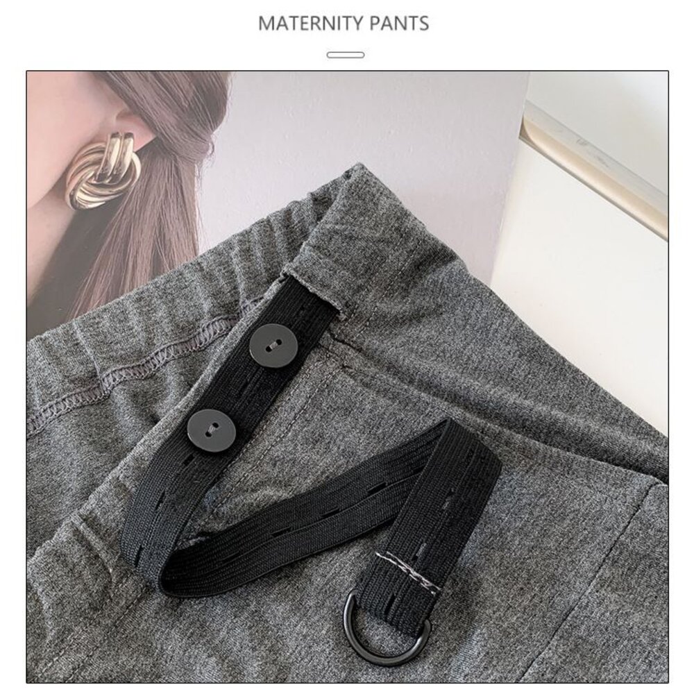 【L3210】夏日 孕婦 薄款 莫代爾 直筒 寬褲 春夏 口袋 長褲 托腹褲 韓系 實拍 拖地褲-圖片-7