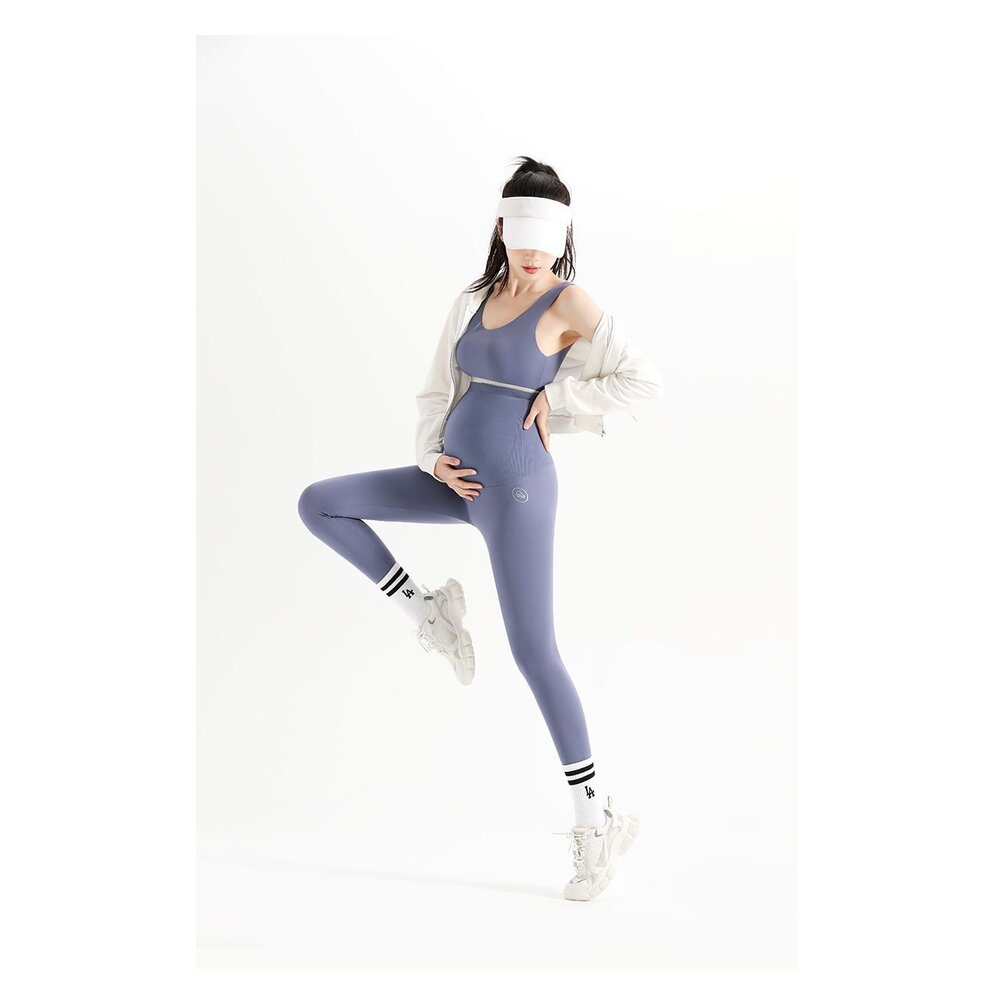 【L6011】春秋 孕婦托腹瑜伽鯊魚褲 薄款 雲感 瑜伽褲 超彈力 孕婦打底褲 芭比褲 長褲-圖片-7