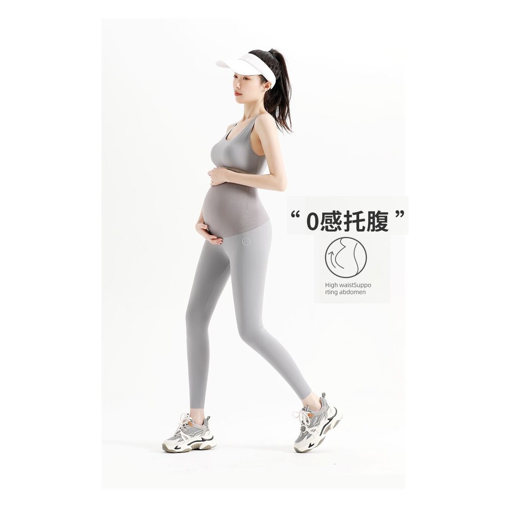 【L6011】春秋 孕婦托腹瑜伽鯊魚褲 薄款 雲感 瑜伽褲 超彈力 孕婦打底褲 芭比褲 長褲-圖片-10