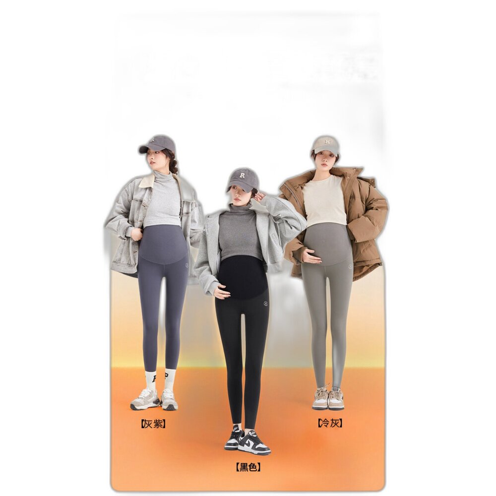 【L6191】 秋冬保暖 孕婦 加絨孕婦鯊魚瑜伽褲 瑜伽褲 超彈力 分 孕婦打底褲-圖片-5