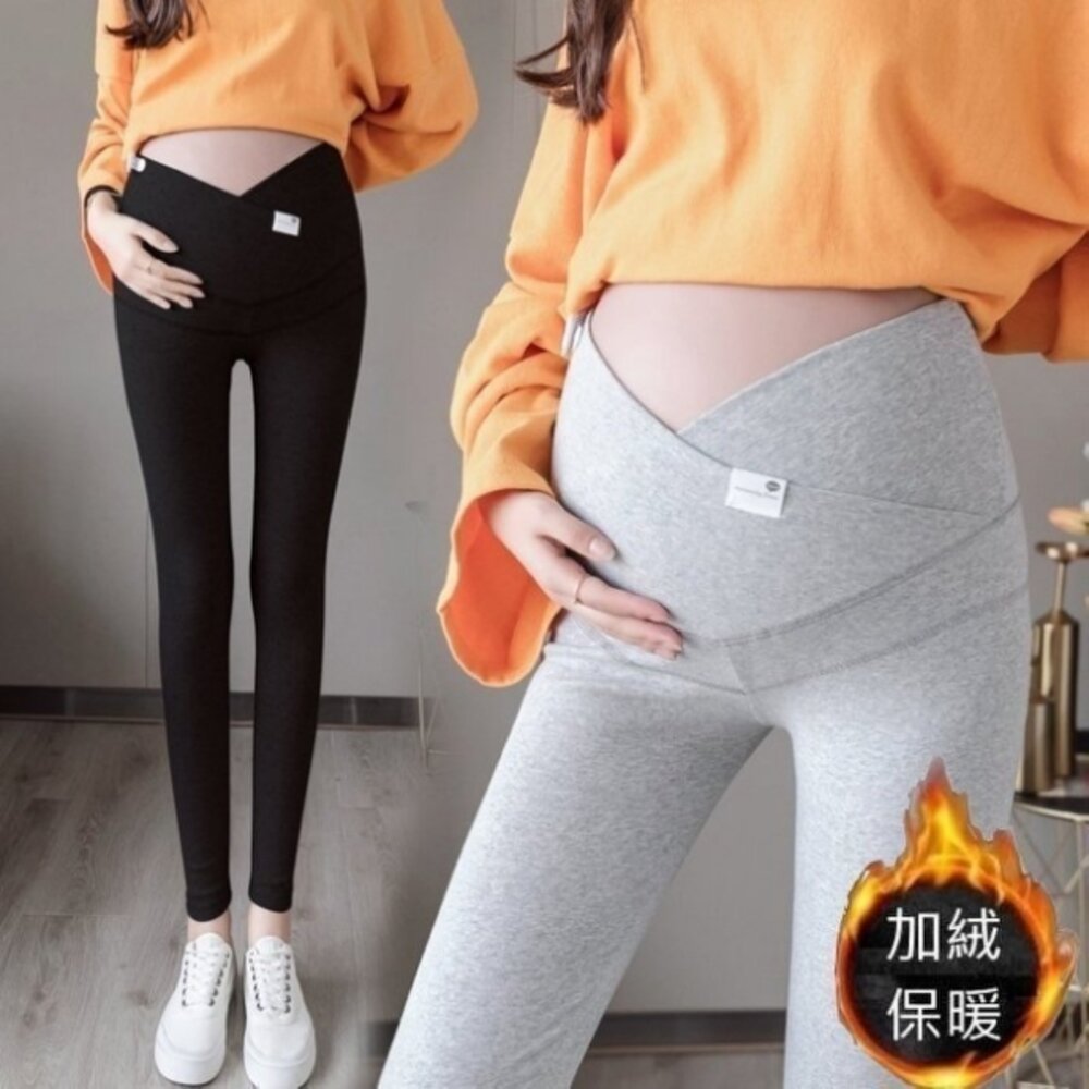 L8017-【L8017】 冬日 加絨 加厚 360度 包覆型 內搭褲 低腰 純棉 雙重托腹 托腹褲