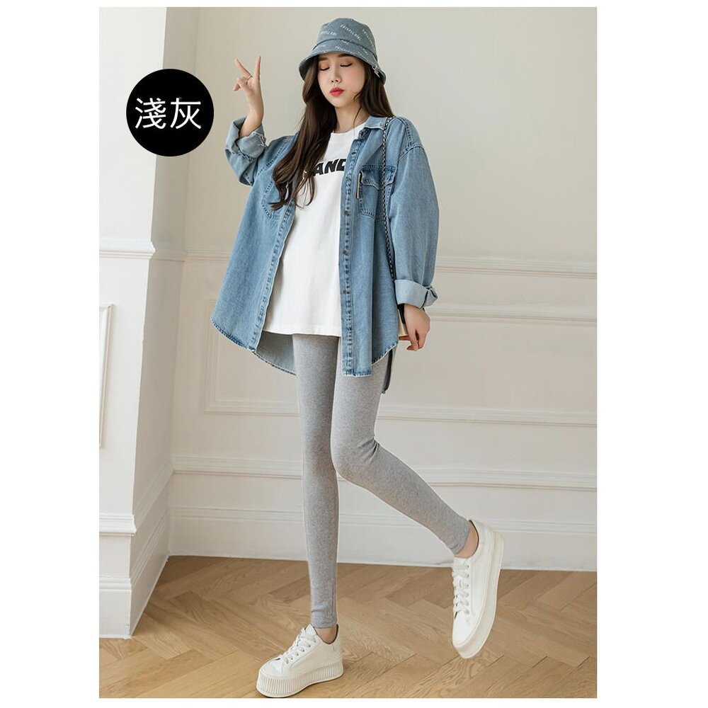【L8286】 春秋 實拍 韓系 高腰 秋冬托腹褲 無痕 蜂窩 親膚  托腹 孕婦 內搭褲-圖片-11