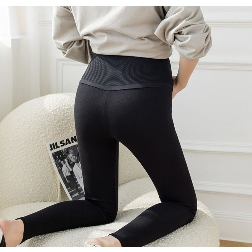 【L8286】 春秋 實拍 韓系 高腰 秋冬托腹褲 無痕 蜂窩 親膚  托腹 孕婦 內搭褲-圖片-6