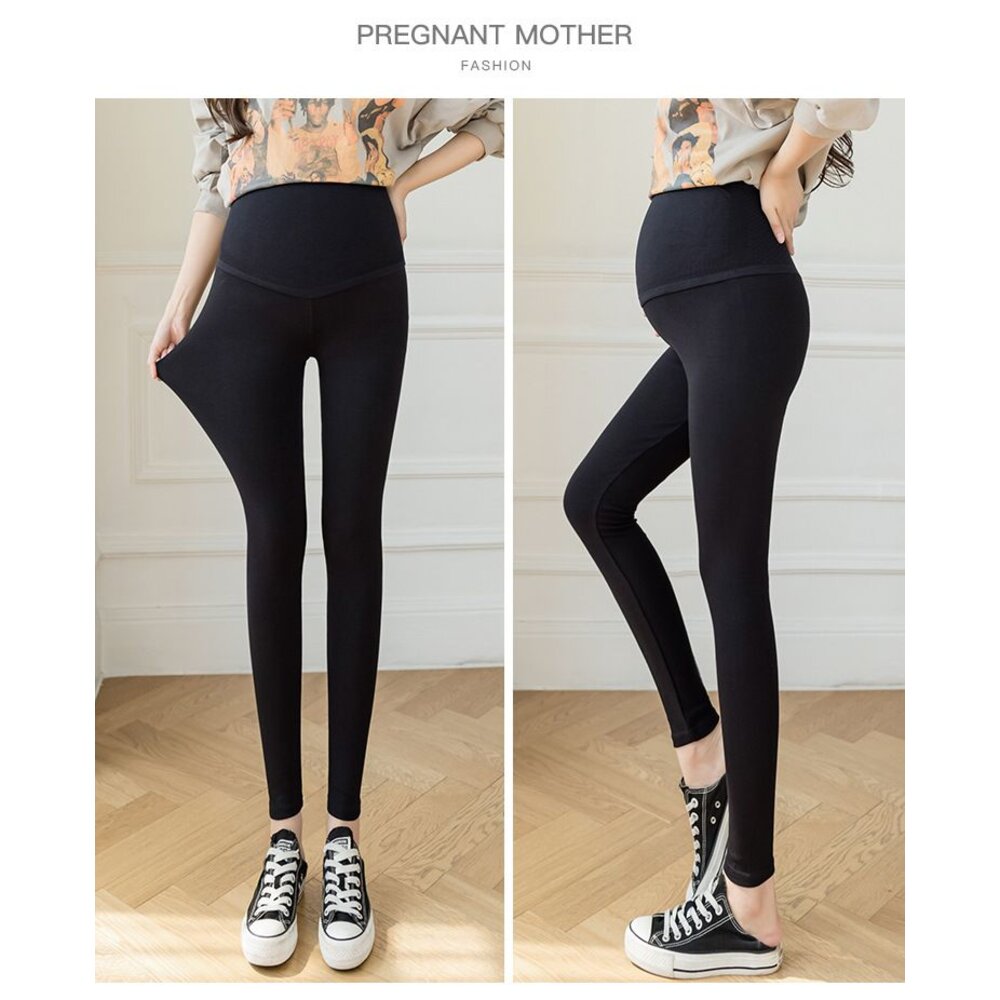 【L8286】 春秋 實拍 韓系 高腰 秋冬托腹褲 無痕 蜂窩 親膚  托腹 孕婦 內搭褲-圖片-9