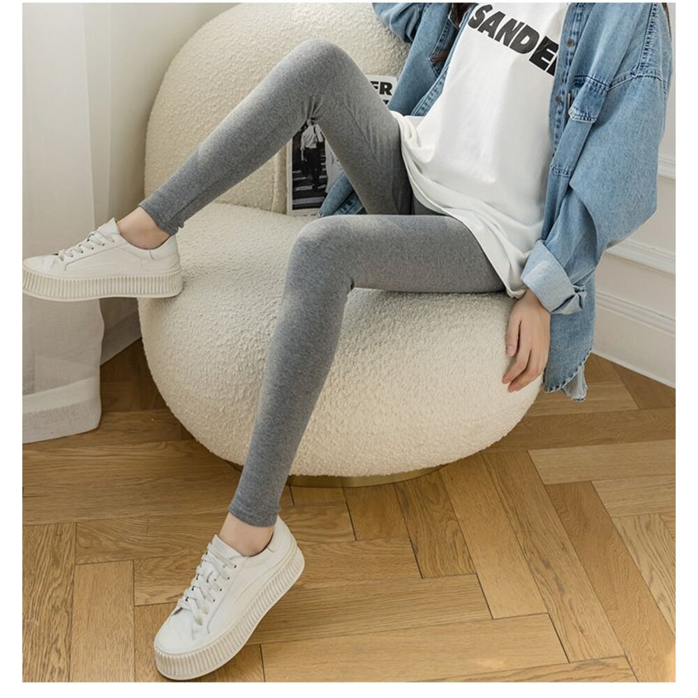 【L8286】 春秋 實拍 韓系 高腰 秋冬托腹褲 無痕 蜂窩 親膚  托腹 孕婦 內搭褲-圖片-10