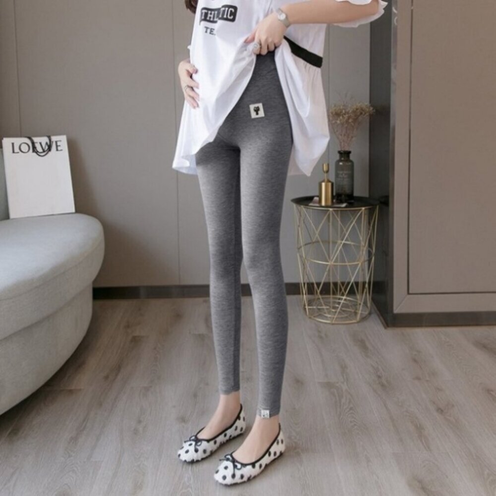 【L9017x2】二件組 春夏 高腰內搭褲 輕柔 超舒適 親膚 莫代爾 孕婦 內搭褲 高腰 托腹褲 孕婦裝-圖片-6