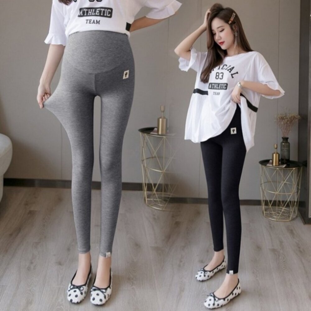 L9017x2-【L9017x2】二件組 春夏 高腰內搭褲 輕柔 超舒適 親膚 莫代爾 孕婦 內搭褲 高腰 托腹褲 孕婦裝