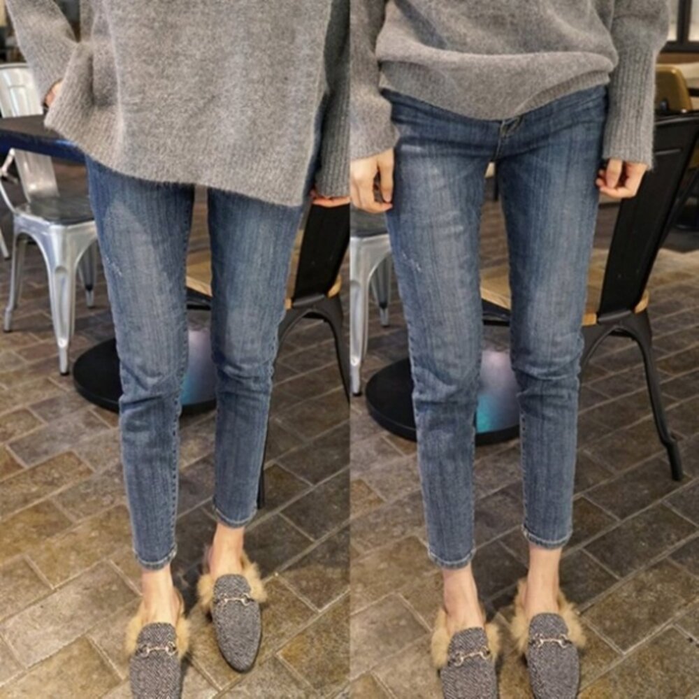 【P1155】 秋冬 托腹牛仔褲 韓系 孕婦 牛仔褲 孕婦裝 孕婦托腹褲 孕婦牛仔長褲-圖片-1