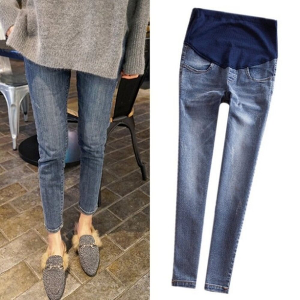 【P1155】 秋冬 托腹牛仔褲 韓系 孕婦 牛仔褲 孕婦裝 孕婦托腹褲 孕婦牛仔長褲 封面照片