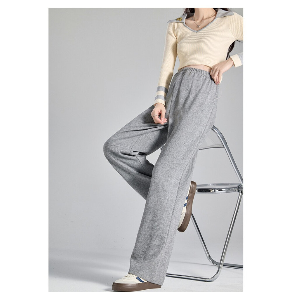 【P1580】 秋冬 直筒褲 孕婦 運動 無托腹 抽繩 寬褲 闊腿褲 孕婦長褲 孕婦褲 高腰-圖片-2