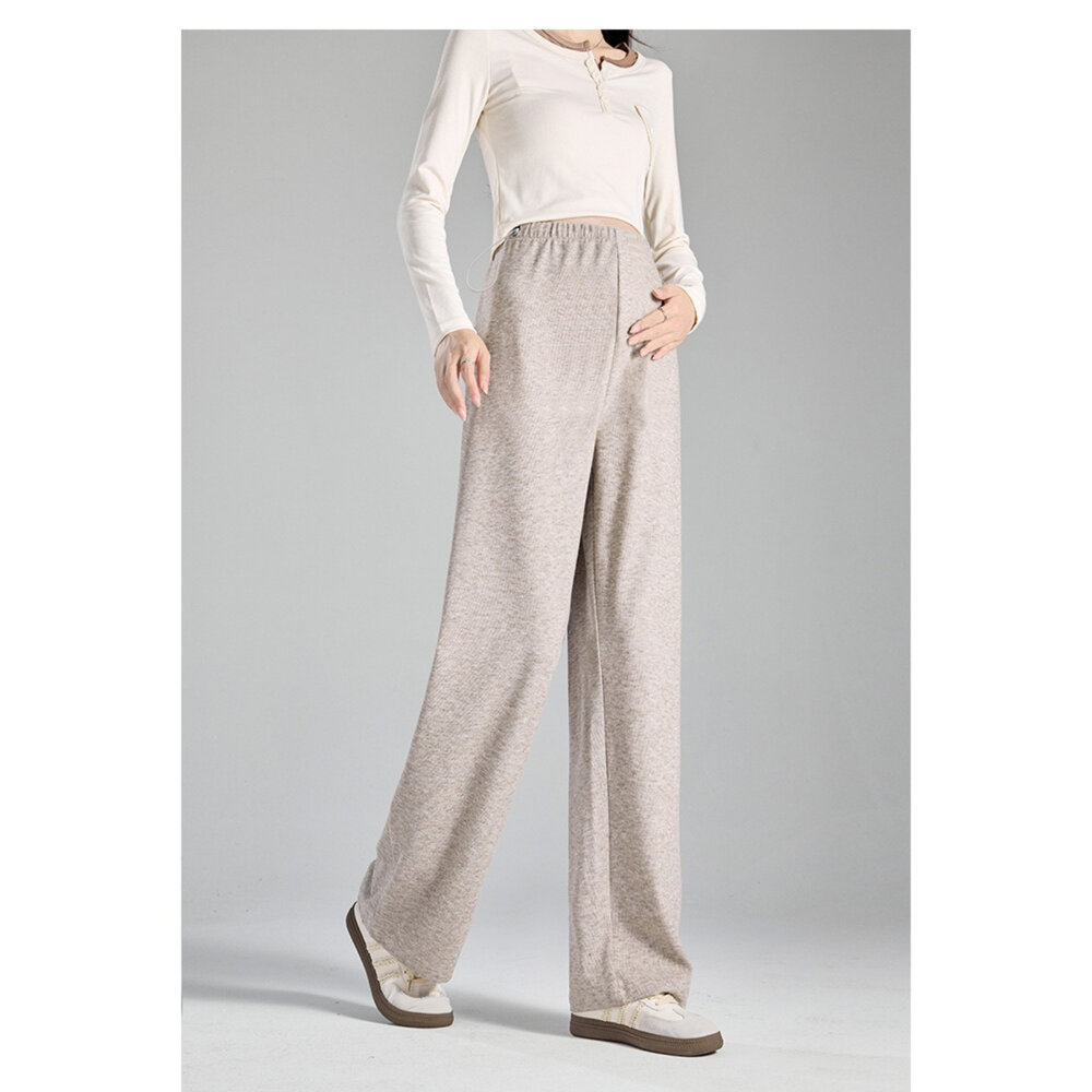 【P1580】 秋冬 直筒褲 孕婦 運動 無托腹 抽繩 寬褲 闊腿褲 孕婦長褲 孕婦褲 高腰-圖片-9