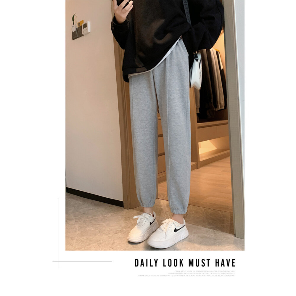 【P2010】 春秋 束口褲 孕婦長褲 運動褲 休閒褲 哈倫褲 托腹褲 縮口褲 孕婦褲 M-XXL-圖片-7